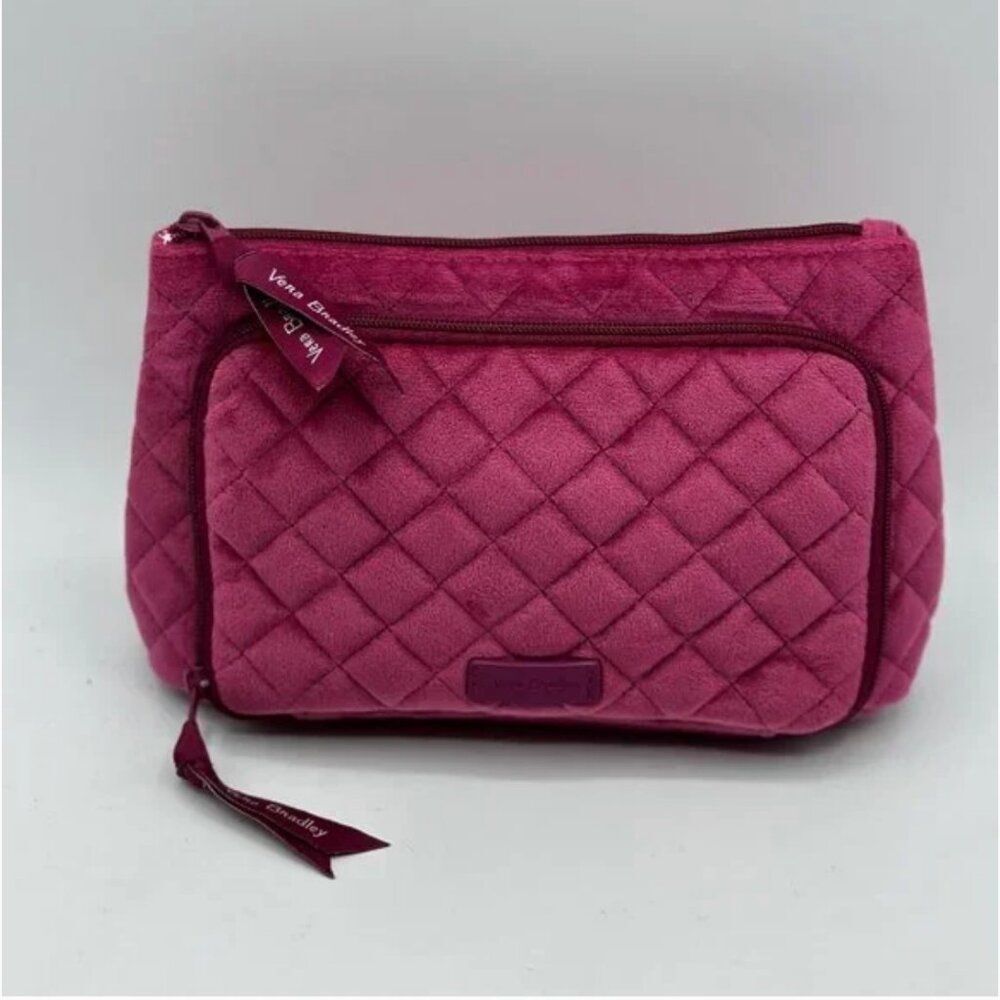 Vera Bradley Majestic Magenta Compact Organizer Quilted Velvet Makeup